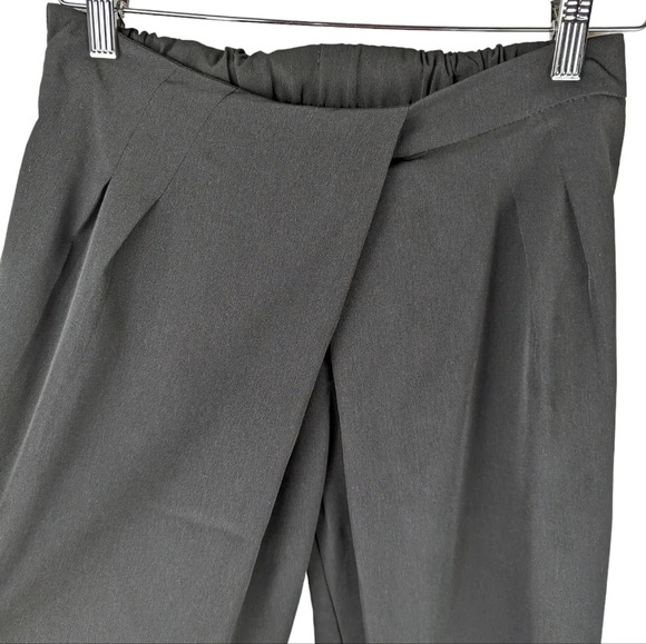 Topshop Women’s Black Wrap Front Casual Pull Up Pants Jogger Size 2 - Picture 4 of 11